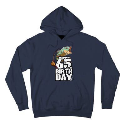 65 Years Old Fishing Fisherman Angler 65th Birthday Tall Hoodie