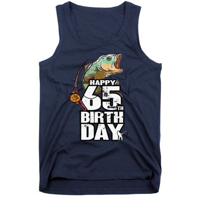 65 Years Old Fishing Fisherman Angler 65th Birthday Tank Top