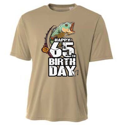 65 Years Old Fishing Fisherman Angler 65th Birthday Cooling Performance Crew T-Shirt