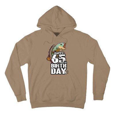 65 Years Old Fishing Fisherman Angler 65th Birthday Hoodie