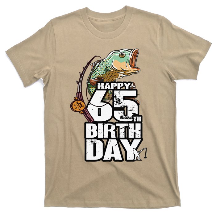 65 Years Old Fishing Fisherman Angler 65th Birthday T-Shirt