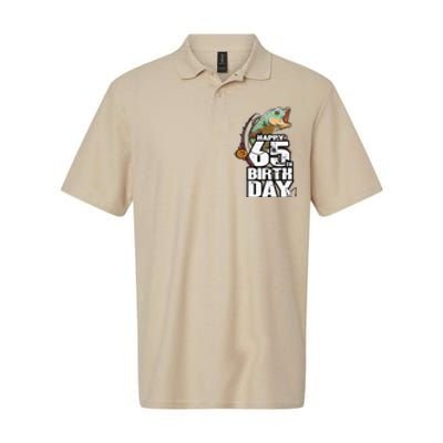 65 Years Old Fishing Fisherman Angler 65th Birthday Softstyle Adult Sport Polo