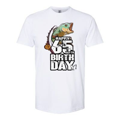 65 Years Old Fishing Fisherman Angler 65th Birthday Softstyle CVC T-Shirt