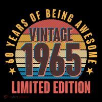 60 Years Of Being Awesome 1965 Limited Edition Vintage Retro Apron