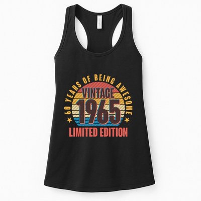 60 Years Of Being Awesome 1965 Limited Edition Vintage Retro Womens Tank Top