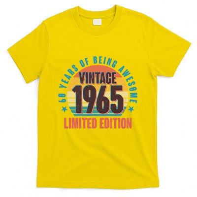 60 Years Of Being Awesome 1965 Limited Edition Vintage Retro T-Shirt