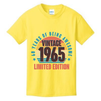 60 Years Of Being Awesome 1965 Limited Edition Vintage Retro Kids T-Shirt