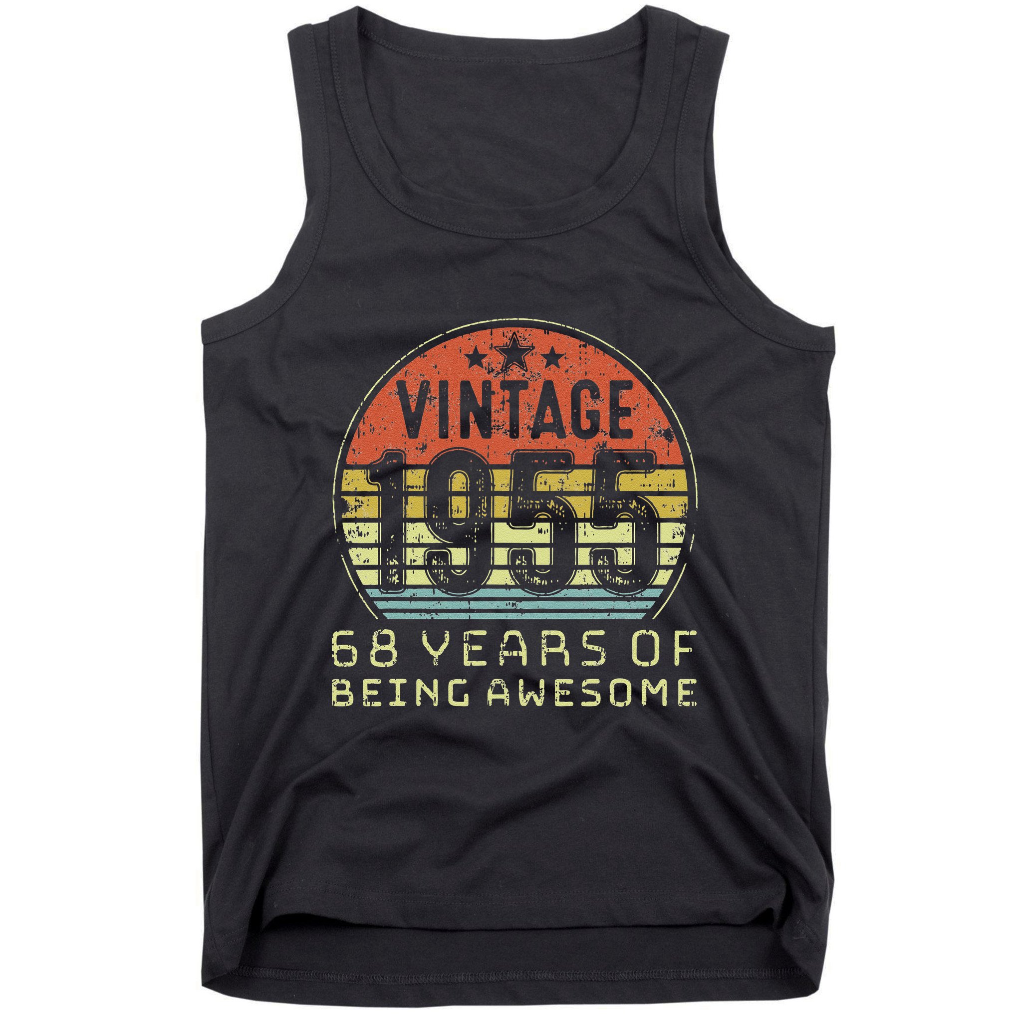 68 Year Old Birthday Vintage 1955 68th Birthday Cute Tank Top