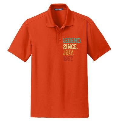 66 Years Old Legend Since July 1957 66th Birthday Dry Zone Grid Polo