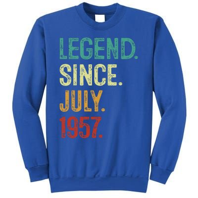 66 Years Old Legend Since July 1957 66th Birthday Sweatshirt