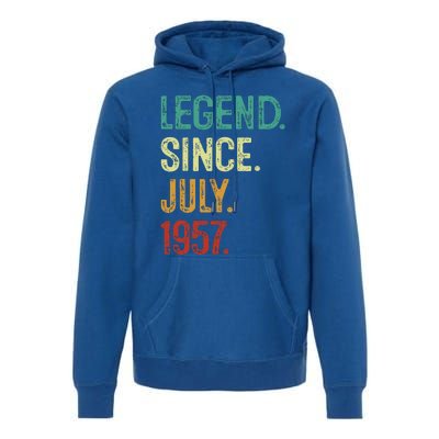 66 Years Old Legend Since July 1957 66th Birthday Premium Hoodie