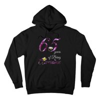 65 Year Old Shirt Awesome Floral 1958 65th Birthday Gift Hoodie