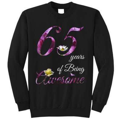 65 Year Old Shirt Awesome Floral 1958 65th Birthday Gift Sweatshirt