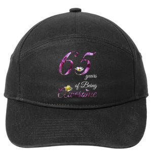 65 Year Old Shirt Awesome Floral 1958 65th Birthday Gift 7-Panel Snapback Hat