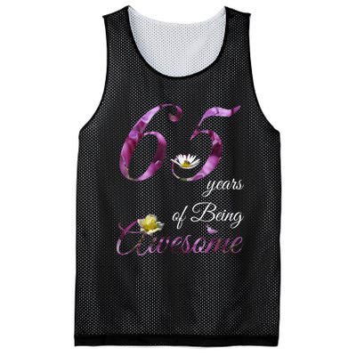 65 Year Old Shirt Awesome Floral 1958 65th Birthday Gift Mesh Reversible Basketball Jersey Tank