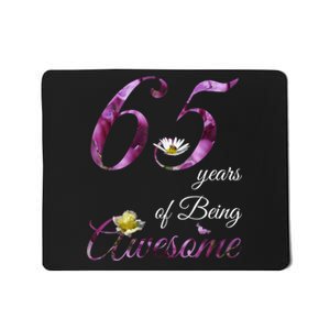 65 Year Old Shirt Awesome Floral 1958 65th Birthday Gift Mousepad