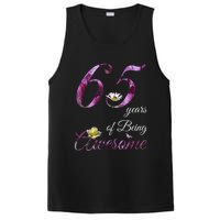 65 Year Old Shirt Awesome Floral 1958 65th Birthday Gift PosiCharge Competitor Tank