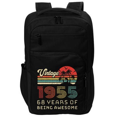 68 Year Old Birthday Vintage 1955 68th Birthday Impact Tech Backpack
