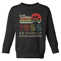 68 Year Old Birthday Vintage 1955 68th Birthday Toddler Sweatshirt