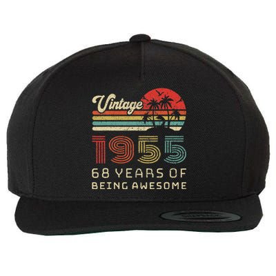 68 Year Old Birthday Vintage 1955 68th Birthday Wool Snapback Cap