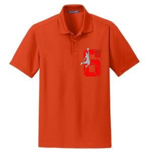 6 Year Old 6th Basketball Birthday Partytheme Dry Zone Grid Polo