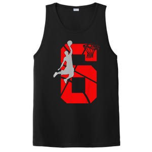 6 Year Old 6th Basketball Birthday Partytheme PosiCharge Competitor Tank