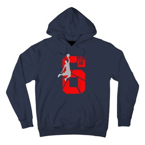 6 Year Old 6th Basketball Birthday Partytheme Hoodie