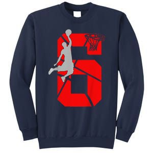 6 Year Old 6th Basketball Birthday Partytheme Sweatshirt