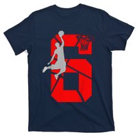 6 Year Old 6th Basketball Birthday Partytheme T-Shirt