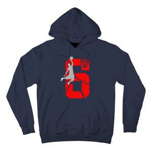 6 Year Old 6th Basketball Birthday Partytheme Tall Hoodie