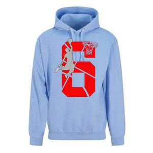 6 Year Old 6th Basketball Birthday Partytheme Unisex Surf Hoodie