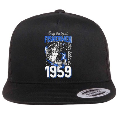 62 Years Old Fishing Fisherman 1959 62nd Birthday Flatbill Hat