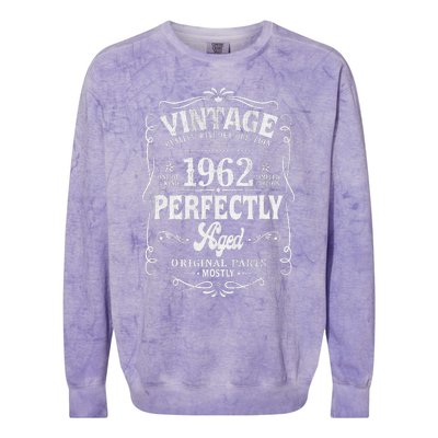 60 Year Old Vintage 1962 60th Birthday Gifts Made In 1962 Colorblast Crewneck Sweatshirt