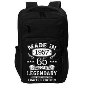 65 Years Old Made In 1957 Shirt 65th Birthday Gift Impact Tech Backpack