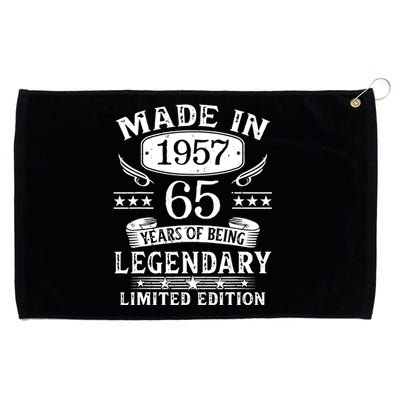 65 Years Old Made In 1957 Shirt 65th Birthday Gift Grommeted Golf Towel