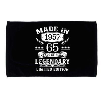 65 Years Old Made In 1957 Shirt 65th Birthday Gift Microfiber Hand Towel