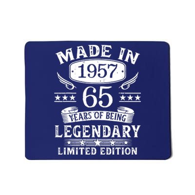 65 Years Old Made In 1957 Shirt 65th Birthday Gift Mousepad