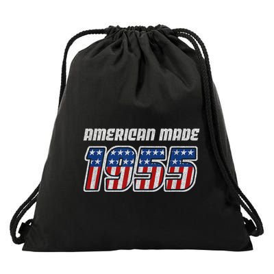 68 Year Old: Vintage Classic Car 1955 68th Birthday Drawstring Bag
