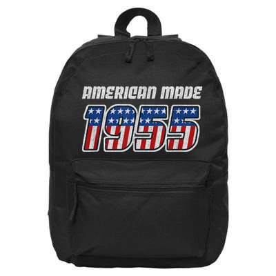 68 Year Old: Vintage Classic Car 1955 68th Birthday 16 in Basic Backpack