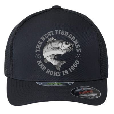 63 Year Old Fisherman Fishing 1960 63rd Birthday Funny Flexfit Unipanel Trucker Cap