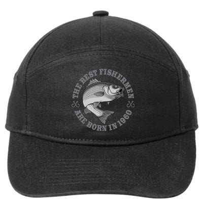 63 Year Old Fisherman Fishing 1960 63rd Birthday Funny 7-Panel Snapback Hat