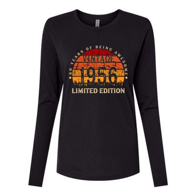 66 Year Old Gifts Retro Vintage 1956 Limited Edition 66th Birthday Womens Cotton Relaxed Long Sleeve T-Shirt