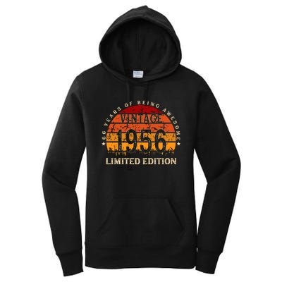 66 Year Old Gifts Retro Vintage 1956 Limited Edition 66th Birthday Women's Pullover Hoodie