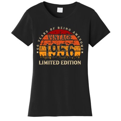 66 Year Old Gifts Retro Vintage 1956 Limited Edition 66th Birthday Women's T-Shirt