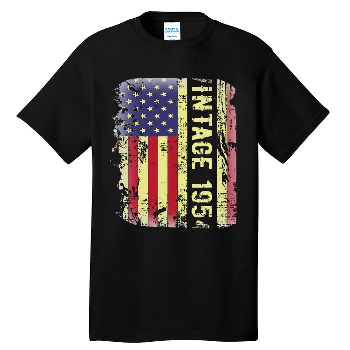 69 Year Old Gifts Vintage 1954 American Flag 69th Birthday Cute Tall T-Shirt