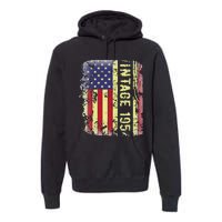 69 Year Old Gifts Vintage 1954 American Flag 69th Birthday Cute Premium Hoodie