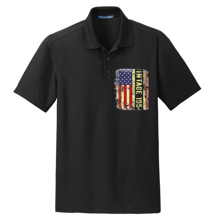 69 Year Old Gifts Vintage 1954 American Flag 69th Birthday Cute Dry Zone Grid Polo