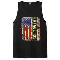 69 Year Old Gifts Vintage 1954 American Flag 69th Birthday Cute PosiCharge Competitor Tank