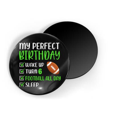 6 Year Old American Football Birthday Party 6th Boy Player Magnet