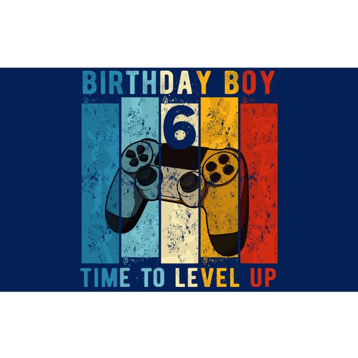 6 Year Old Birthday Boy 6 Time To Level Up 6th Birthday Boy Bumper Sticker